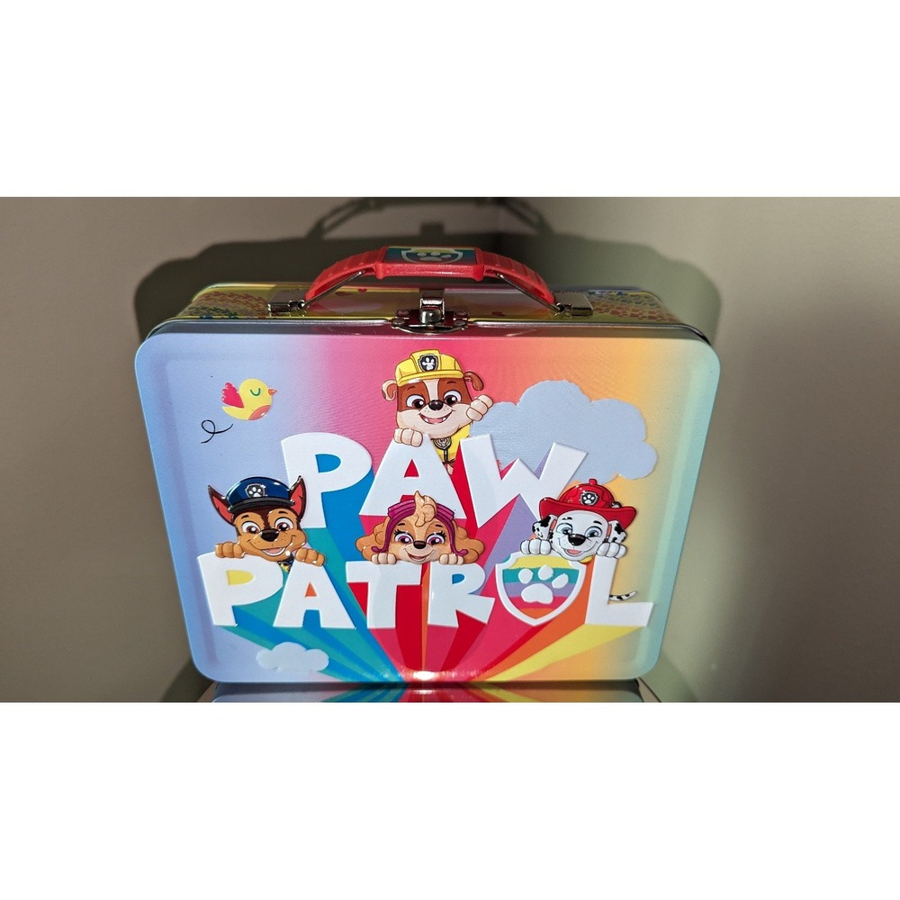Rainbow paw patrol tin lunchbox